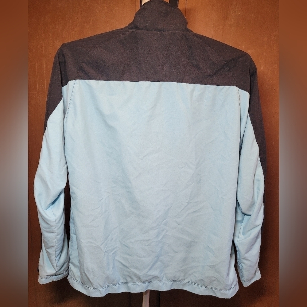 Women's Nike Windbreaker Lightweight Jacket Sz M 8-10 Black & Blue - Picture 2 of 2
